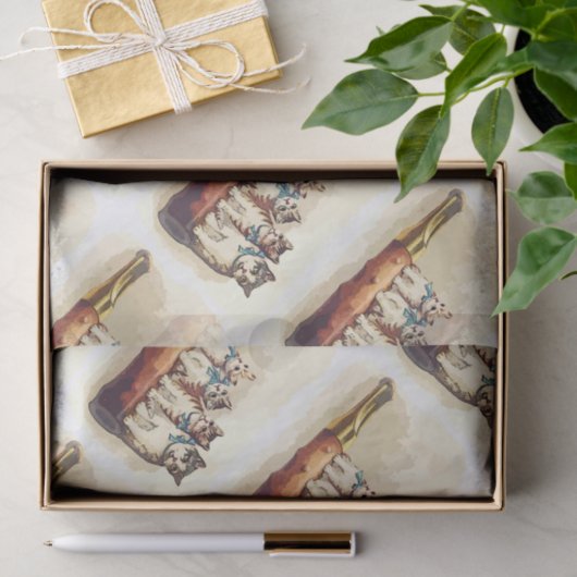 Victoriaans kerstkatten tissuepapier (Geschenk)