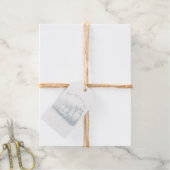 Victoriaans kerstkatten - zilver cadeaulabels (Met Koord)