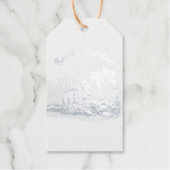 Victoriaans kerstkatten - zilver cadeaulabels (Voorkant)