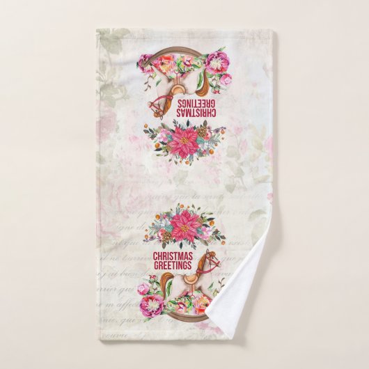 Victoriaans  kerstkerst bad handdoek (Handdoek)