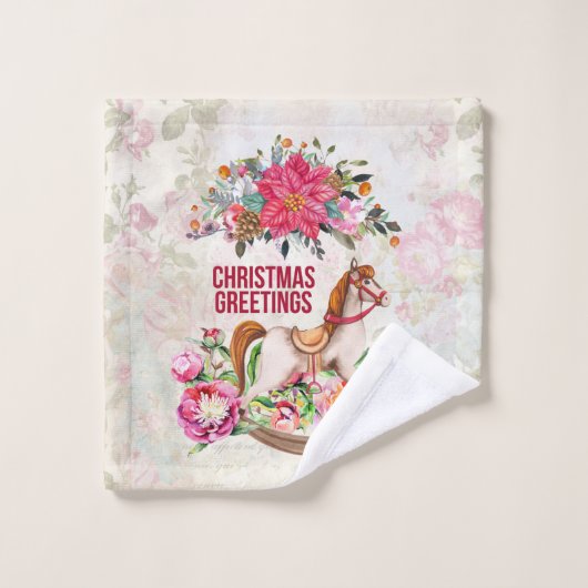 Victoriaans  kerstkerst bad handdoek (Wasdoekje)