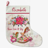 Victoriaans  kerstkerst grote kerstsok (Voorkant)