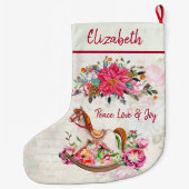 Victoriaans  kerstkerst grote kerstsok (Achterkant)