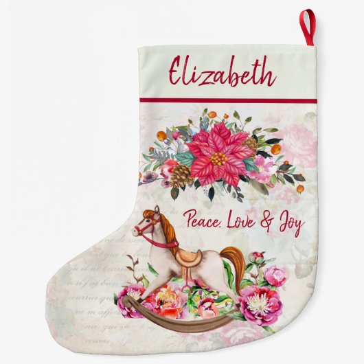 Victoriaans kerstkerst grote kerstsok (Achterkant)