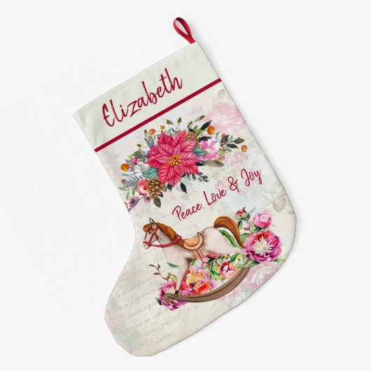 Victoriaans kerstkerst grote kerstsok (Achterkant (Hangend))