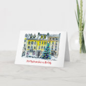 Victoriaans kerstkerst met de hand van Brownstone Kaart (Voorkant)