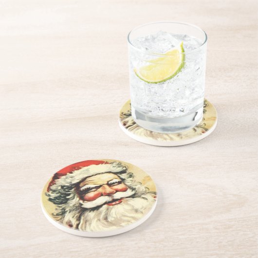 Victoriaans kerstkerst zandsteen onderzetter (Zijkant)