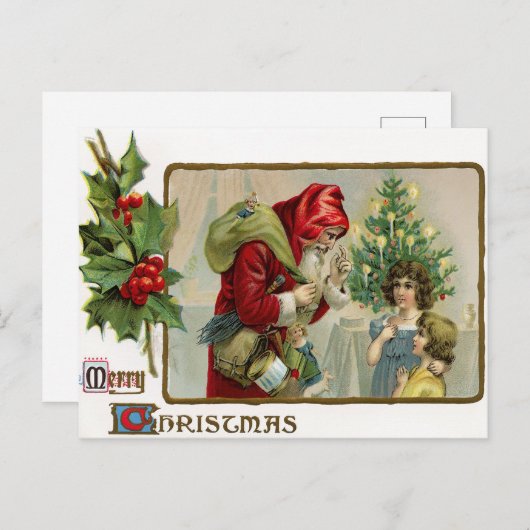 Victoriaans kerstkerstBriefkaart Briefkaart (Voorkant / Achterkant)