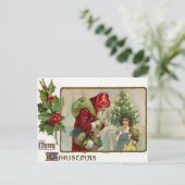 Victoriaans kerstkerstBriefkaart Briefkaart (Staand voorkant)