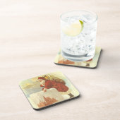 Victoriaans kerstkerstkerstkerstbedekking in Chimn Bier Onderzetter (Rechterzijde)