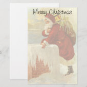 Victoriaans kerstkerstkerstkerstbedekking in Chimn Briefpapier (Voorkant / Achterkant)