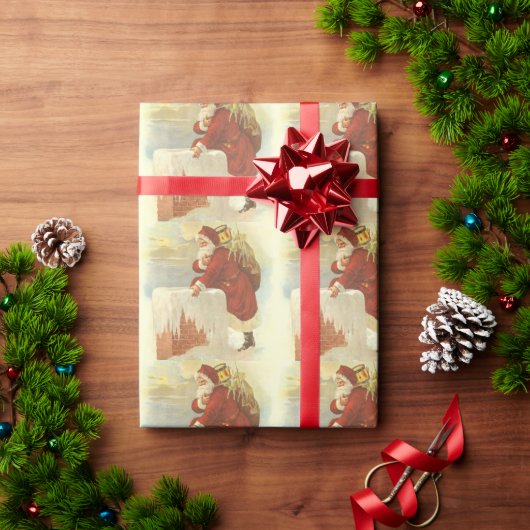 Victoriaans kerstkerstkerstkerstbedekking in Chimn Cadeaupapier (Feestdagen Geschenken)