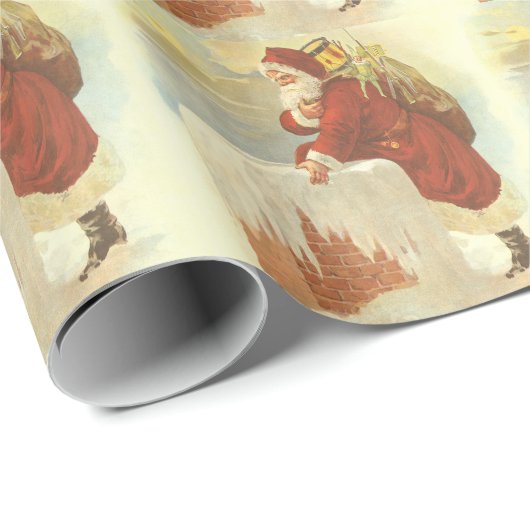 Victoriaans kerstkerstkerstkerstbedekking in Chimn Cadeaupapier (Rol Hoek)