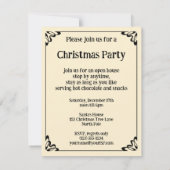 Victoriaans kerstkerstkerstkerstbedekking in Chimn Feestdagenkaart (Achterkant)