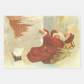 Victoriaans kerstkerstkerstkerstbedekking in Chimn Inpakpapier Vel (Voorkant)