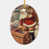 Victoriaans kerstkerstkerstkerstbedekking in Chimn Keramisch Ornament (Voorkant)
