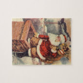 Victoriaans kerstkerstkerstkerstbedekking in Chimn Legpuzzel (Horizontaal)