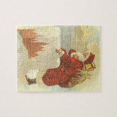 Victoriaans kerstkerstkerstkerstbedekking in Chimn Legpuzzel (Horizontaal)