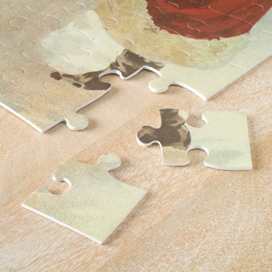 Victoriaans kerstkerstkerstkerstbedekking in Chimn Legpuzzel (Zijkant)