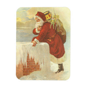 Victoriaans kerstkerstkerstkerstbedekking in Chimn Magneet