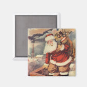 Victoriaans kerstkerstkerstkerstbedekking in Chimn Magneet (Voorkant / Achterkant)