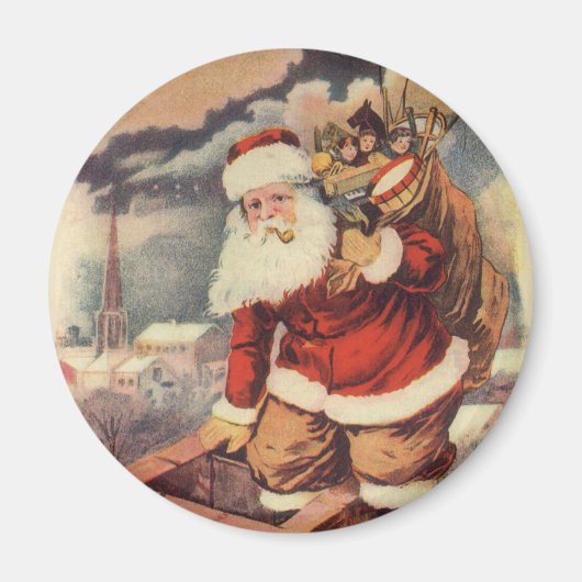 Victoriaans kerstkerstkerstkerstbedekking in Chimn Magneet (Voorkant)