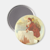 Victoriaans kerstkerstkerstkerstbedekking in Chimn Magneet (Voorkant / Achterkant)