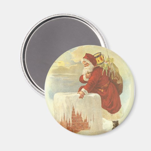 Victoriaans kerstkerstkerstkerstbedekking in Chimn Magneet (Voorkant / Achterkant)