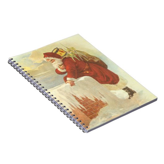 Victoriaans kerstkerstkerstkerstbedekking in Chimn Notitieboek (Rechterzijde)