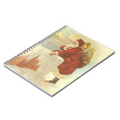 Victoriaans kerstkerstkerstkerstbedekking in Chimn Notitieboek (Linkerzijde)