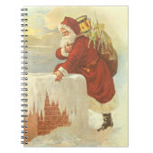 Victoriaans kerstkerstkerstkerstbedekking in Chimn Notitieboek (Voorkant)