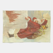 Victoriaans kerstkerstkerstkerstbedekking in Chimn Theedoek (Horizontaal)