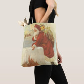 Victoriaans kerstkerstkerstkerstbedekking in Chimn Tote Bag (Dichtbij)