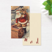 Victoriaans kerstkerstkerstkerstbedekking in Chimn Visitekaartje (Bureau)