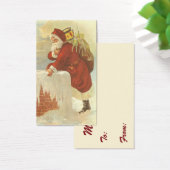 Victoriaans kerstkerstkerstkerstbedekking in Chimn Visitekaartjes (Bureau)