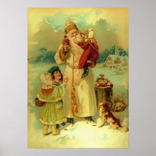 Victoriaans kerstkerstkerstkerstkerstkerstkerstman poster (Voorkant)