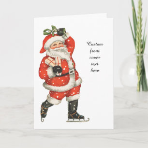 Victoriaans kerstkerstkerstkerstkerstman — ijskela feestdagen kaart