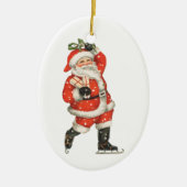 Victoriaans kerstkerstkerstkerstkerstman — ijskela keramisch ornament (Voorkant)