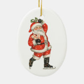 Victoriaans kerstkerstkerstkerstkerstman — ijskela keramisch ornament (Achterkant)