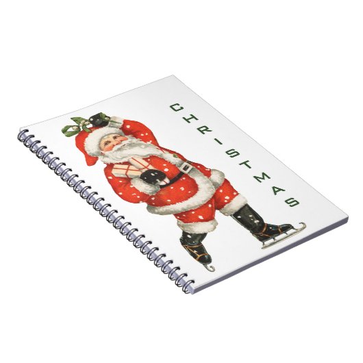 Victoriaans kerstkerstkerstkerstkerstman — ijskela notitieboek (Rechterzijde)