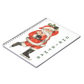 Victoriaans kerstkerstkerstkerstkerstman — ijskela notitieboek (Linkerzijde)