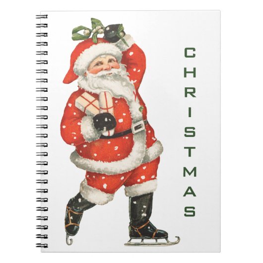 Victoriaans kerstkerstkerstkerstkerstman — ijskela notitieboek (Voorkant)