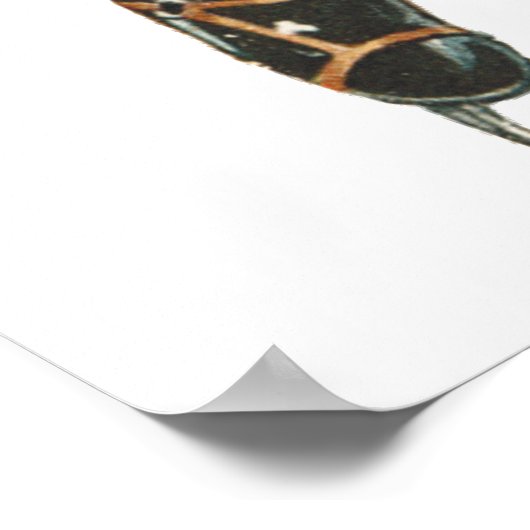 Victoriaans kerstkerstkerstkerstkerstman — ijskela poster (Hoek)