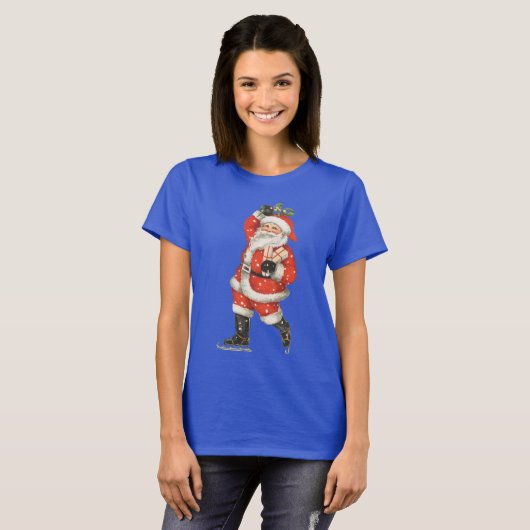 Victoriaans kerstkerstkerstkerstkerstman — ijskela t-shirt (Voorkant volledig)