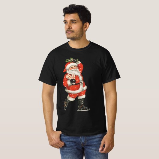 Victoriaans kerstkerstkerstkerstkerstman — ijskela t-shirt (Voorkant volledig)