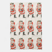 Victoriaans kerstkerstkerstkerstkerstman — ijskela theedoek (Verticaal)