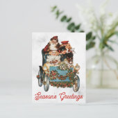  Victoriaans kerstkerstkerstkerstman Briefkaart (Staand voorkant)