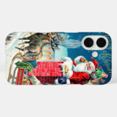 Victoriaans kerstkerstkerstkerstman op schoorsteen Case-Mate iPhone case (Achterkant (horizontaal))