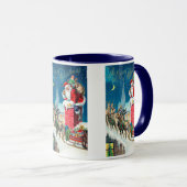 Victoriaans kerstkerstkerstkerstman op schoorsteen mok (Voorkant rechts)