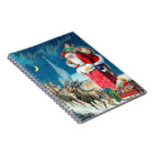Victoriaans kerstkerstkerstkerstman op schoorsteen notitieboek (Rechterzijde)